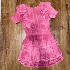 LoveShackFancy Pink Natasha mini dress